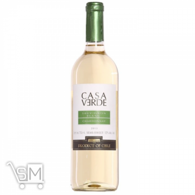 Сравнить цены на Вино Casa Verde Sauvignon Blanc-Chardonnay белое полусладкое 12% 0,75л