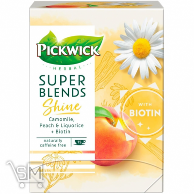 Сравнить цены на Чай травяной Pickwick Super Blends Shine ромашка-персик-лакрица-биотин 1,5г*15шт