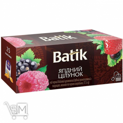 Сравнить цены на Чай черный Batik Ягодный поцелуй 1,5г*25шт