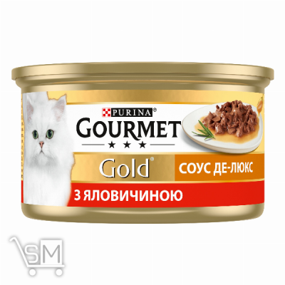 Сравнить цены на Корм Gourmet Gold Соус Де-люкс з яловичиною для дорослих котів 85г