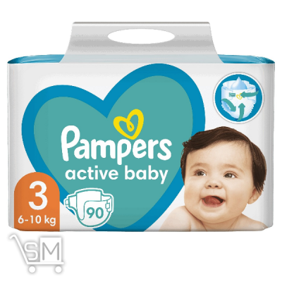 Сравнить цены на Підгузки Pampers Active Baby 3 6-10кг 90шт