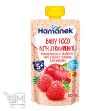 Пюре Hamanek яблоко с клубникой 120г