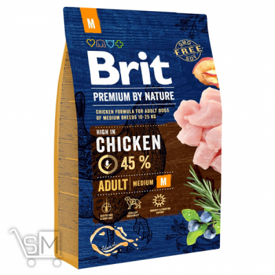 Сравнить цены на Корм Brit Premium Adult M для собак середніх порід  3кг