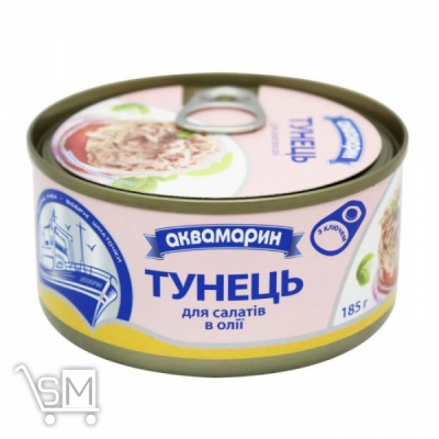 Сравнить цены на Тунец Аквамарин для салатов в масле 185г