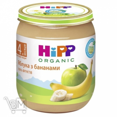 Сравнить цены на Пюре HiPP Яблоки с бананами 125г