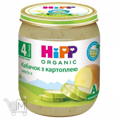 Сравнить цены на Пюре HiPP кабачок с картофелем 125г
