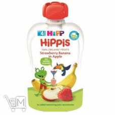 Пюре HiPP Hippis яблуко-полуниця-банан 100г Пюре HiPP Hippis яблуко-полуниця-банан 100г