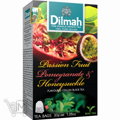 Сравнить цены на Чай черный Dilmah Маракуйя, гранат и жимолость 1,5г*20шт