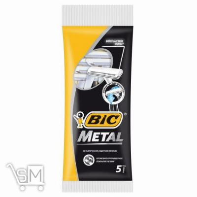 Сравнить цены на Бритва BIC Metal мужская 5шт