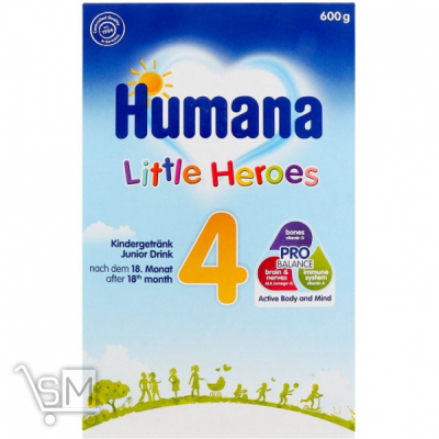 Сравнить цены на Смесь молочная Humana Little Heroes 4 сухая для детей с 18-ти месяцев 600г