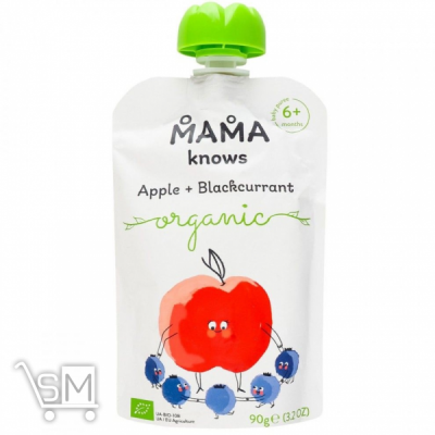 Сравнить цены на Пюре Mama knows органічне яблуко-чорна смородина 90г