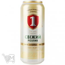 Пиво Перша Приватна Броварня Свежий Разлив светлое 4,2% 0,5л