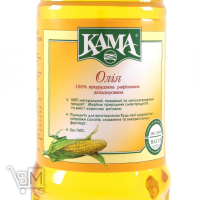 Сравнить цены на Олія кукурудзяна Кама рафінована дезодорована 1л