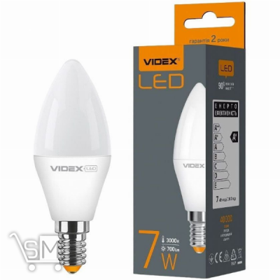 Сравнить цены на Лампа светодиодная Videx LED C37E 7W E14 3000K