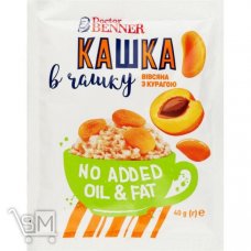 Каша Doctor Benner Кашка в чашку вівсяна з курагою 40г