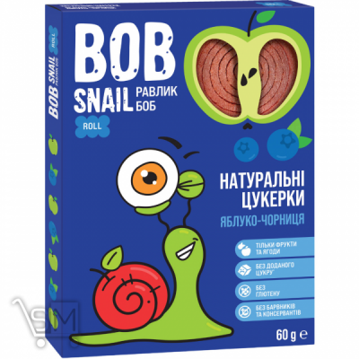 Сравнить цены на Конфеты Bob Snail натуральные яблочно-черничные 60г