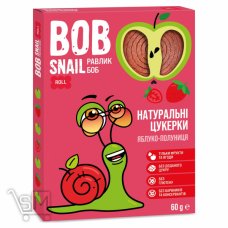 Конфеты Bob Snail натуральные яблочно-клубничные 60г