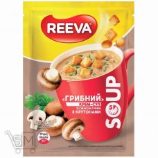 Суп-крем Reeva грибной с крутонами 15,5г Суп-крем Reeva грибной с крутонами 15,5г