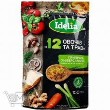 Приправа Idelia 12 овощей и трав универсальная гранулированная 150г