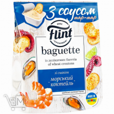Сухарики Flint Морской коктейль + соус Тартар 55г
