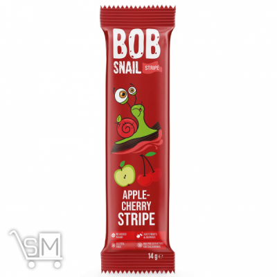 Сравнить цены на Цукерки Bob Snail Яблучно-вишневий страйп 14г