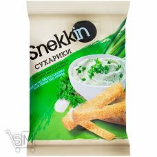 Сухарики Snekkin пшенично-ржаные со вкусом сметана с зеленью 70г