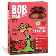 Конфеты Bob Snail яблочно-клубничные в молочном шоколаде 60г