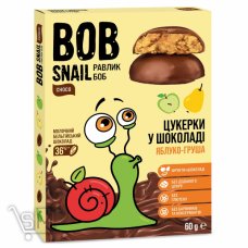 Цукерки Bob Snail яблучно-грушеві в молочному шоколаді 60г