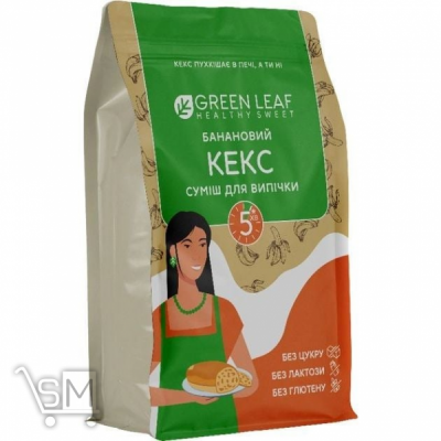 Сравнить цены на Суміш для випічки Green Leaf Банановий кекс 300г