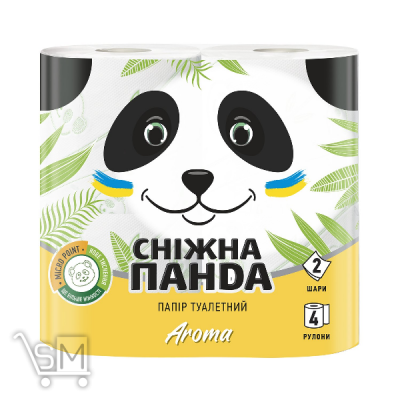 Сравнить цены на Бумага туалетная Снежная Панда Aroma двухслойная 4шт