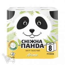 Туалетная бумага Снежная Панда Арома двухслойная 8шт