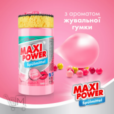 Засіб для миття посуду Maxi Power Бабл Гам 1л