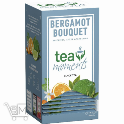 Сравнить цены на Чай чорний Tea Moments Bergamot Bouquet 1,8г*25шт