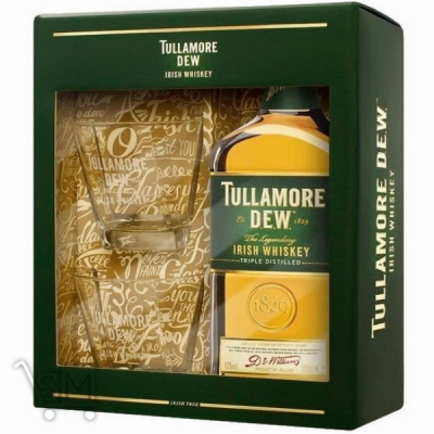 Сравнить цены на Віскі Tullamore Dew Original 5 років 40% 0.7л + 2 склянки