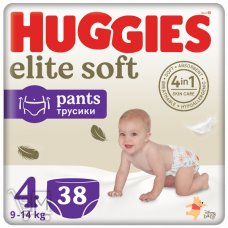 Подгузники-трусики Huggies Elite Soft 4 9-14кг 38шт