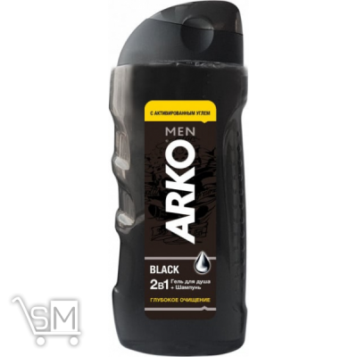 Сравнить цены на Гель для душу та шампунь Arko Black Глибоке очищення 2в1 260мл