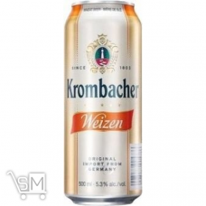 Пиво Krombacher Weizen з/б 5.3% 0,5л