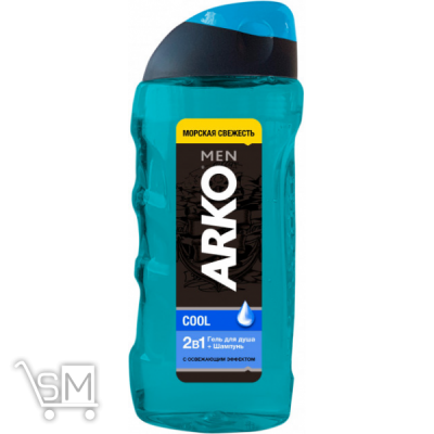 Сравнить цены на Гель для душу та шампунь Arko Cool 2в1 260мл