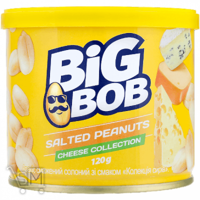 Сравнить цены на Арахис Big Bob со вкусом сыра ж/б 120г
