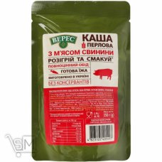 Каша Верес перловая с мясом свинины 350г