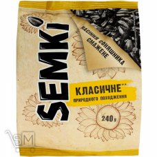 Насіння соняшника Semki класичне смажене 240г Насіння соняшника Semki класичне смажене 240г