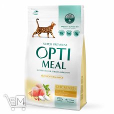 Корм сухой Optimeal Курица для взрослых кошек 700г