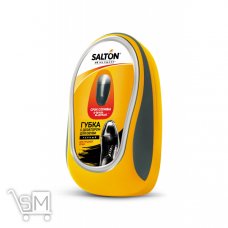 Губка для взуття із гладкої шкіри Salton чорна з дозатором 7мл