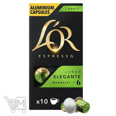 Сравнить цены на Кофе молотый L`OR Lungo Elegante в капсулах 10шт 52г