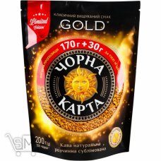 Кофе Черная Карта Gold растворимый 200г