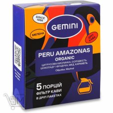 Кофе Gemini Peru Amazonas Organic Drip Bag 12г х 5шт