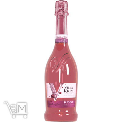 Сравнить цены на Вино игристое Villa Krim Rose розовое полусладкое 10-13,5% 0,75л