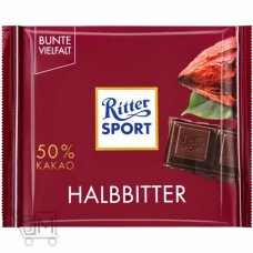Шоколад экстрачерный Ritter Sport 50% 100г