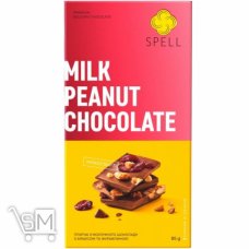 Шоколад молочный Spell с арахисом и клюквой 85г