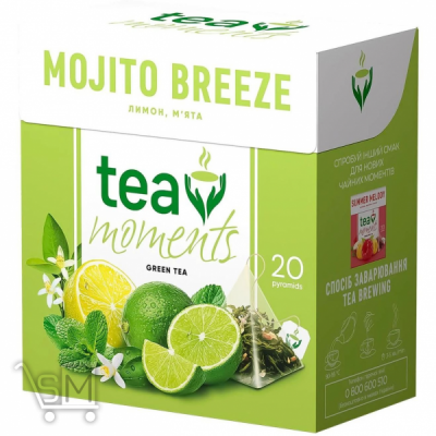 Сравнить цены на Чай зеленый Tea Moments Mojito Breeze 1,7г*20шт
